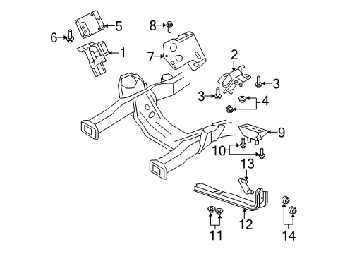2010 Ford E-350 Super Duty Mount Bracket Diagram for 9C2Z-6A023-C