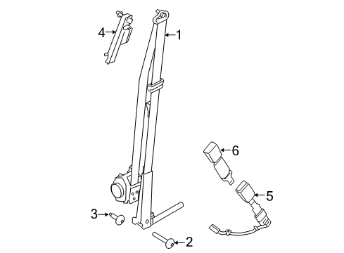 2016 Lincoln MKC Front Seat Belts Diagram