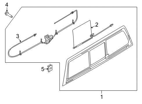 2015 Ford F-150 Back Glass Diagram