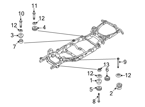 2008 Ford Explorer Sport Trac Frame & Components Diagram 2 - Thumbnail