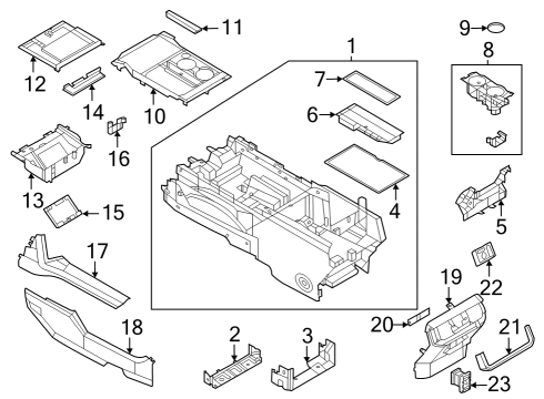 2023 Ford F-150 Lightning Rear Panel, Center Diagram for ML3Z-15045D72-CB