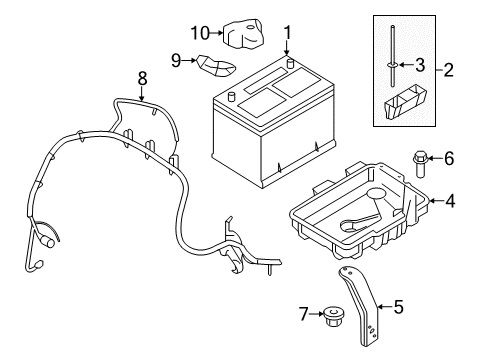2011 Ford Edge Battery Cable Diagram for BT4Z-14300-A