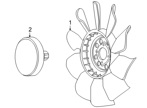 2004 Ford Excursion Cooling System, Radiator, Water Pump, Cooling Fan Diagram 2 - Thumbnail