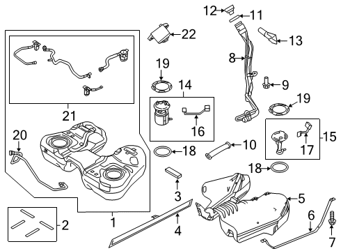 2019 Ford Explorer Fuel Pump, Passenger Side Diagram for DB5Z-9H307-C