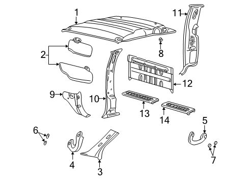 2002 Ford F-350 Super Duty Grip Handle, Front Diagram for 2C7Z-1031406-AAA
