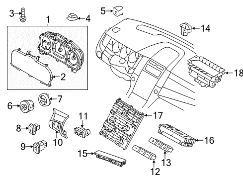 2011 Ford Taurus Cluster & Switches Diagram