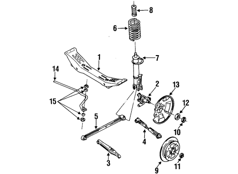 1993 Mercury Capri Control Arm, Passenger Side Diagram for E7GZ5500B