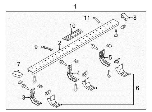 2014 Ford F-350 Super Duty Running Board Diagram 7 - Thumbnail