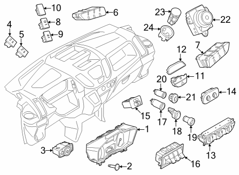 2017 Ford Transit-150 A/C & Heater Control Units Diagram