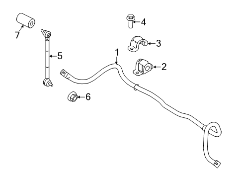 2019 Ford Fiesta Stabilizer Bar & Components - Front Diagram