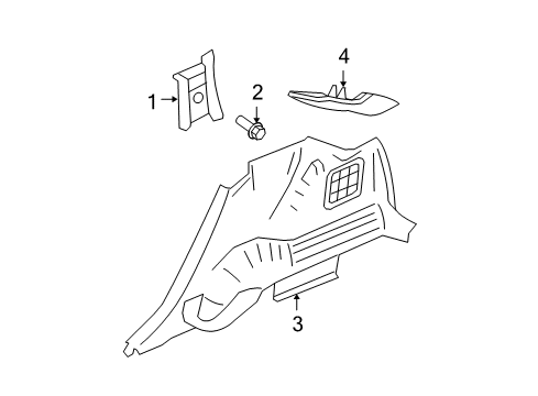2010 Ford Edge Interior Trim - Quarter Panels Diagram 2 - Thumbnail