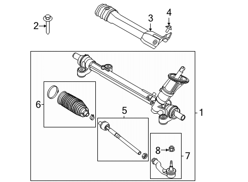2020 Lincoln Corsair Steering Column & Wheel, Steering Gear & Linkage Diagram 3 - Thumbnail
