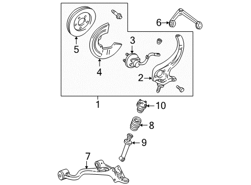 2004 Lincoln LS Strut Diagram for 3W4Z-18V124-C