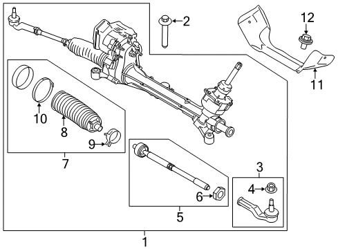 2014 Ford Transit Connect Steering Column & Wheel, Steering Gear & Linkage Diagram 3 - Thumbnail