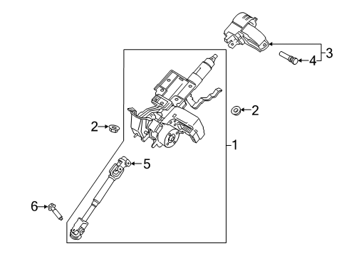 2021 Ford EcoSport Steering Column Diagram for GN1Z-3C529-AB