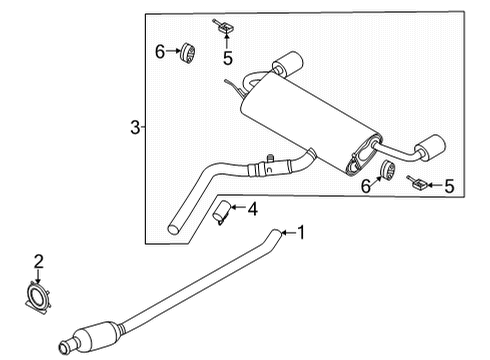 2023 Lincoln Corsair Exhaust Components Diagram 3 - Thumbnail