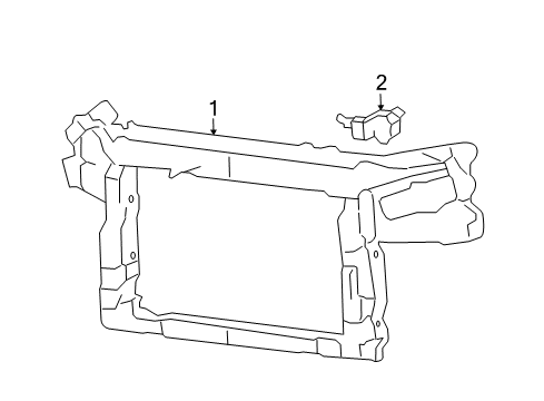 2005 Ford Freestar Radiator Support, Front Diagram for 3F2Z-16138-AA