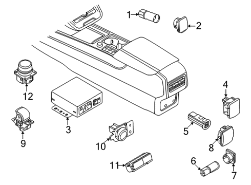 2022 Lincoln Corsair Center Console Diagram 2 - Thumbnail