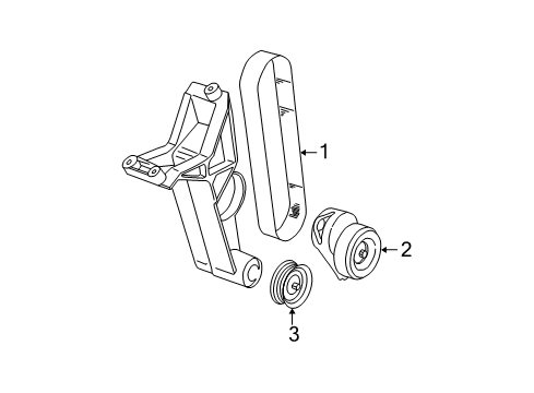 1999 Ford Explorer Belts & Pulleys Diagram