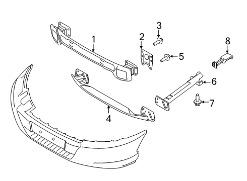 2023 Ford Transit-150 Bumper & Components - Front Diagram 1 - Thumbnail