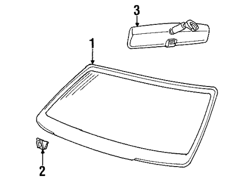 2001 Ford Crown Victoria Windshield Glass Diagram