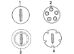 1996 Lincoln Continental Wheel Cover Diagram - F6OZ-1130-AA