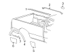 Lincoln Mud Flaps Diagram - 6L3Z-16A550-AA