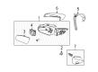 2012 Ford Mustang Car Mirror Diagram - BR3Z-17682-AA