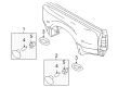 2010 Ford F-350 Super Duty Side Marker Light Diagram - 8C3Z-15442-B
