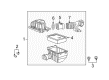 2005 Lincoln Aviator Air Filter Box Diagram - 2C5Z-9600-AB