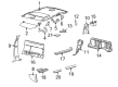 2000 Ford F-150 Sun Visor Diagram - YL3Z-1504105-AAD