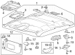Ford F-250 Super Duty Sun Visor Diagram - PC3Z-1004105-TB