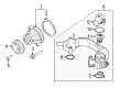 Mercury Grand Marquis Thermostat Housing Diagram - F6AZ-8592-AB