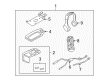2004 Lincoln Aviator Center Console Base Diagram - 3L2Z78519B42DA