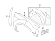 2007 Ford Freestyle Fender Diagram - 5F9Z-16006-AA