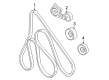 2004 Lincoln Aviator V-Belt Diagram - 4C5Z-8620-A