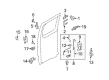 2002 Ford E-150 Econoline Door Latch Assembly Diagram - 8C2Z-15264A00-D