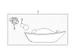 Ford Bumper Reflector Diagram - GN1Z-15501-A