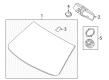 2012 Ford Taurus Windshield Diagram - BG1Z-5403100-B
