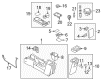 2009 Mercury Mariner Center Console Base Diagram - 9M6Z-78045A76-JA