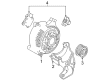 Lincoln Alternator Bracket Diagram - 4C2Z-10153-AA