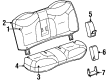 2002 Lincoln Town Car Seat Cushion Diagram - YW1Z-54600A88-BA