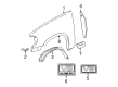 Mercury Fender Diagram - XL2Z-16006-CA