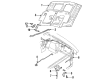 1995 Ford Mustang Hood Latch Diagram - F6ZZ-16700-AA