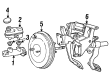 Mercury Grand Marquis Brake Booster Diagram - XW7Z-2005-AA