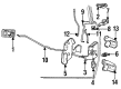 Ford Tempo Door Handle Diagram - E7FZ-6122405-A