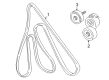 Mercury Serpentine Belt Diagram - 4F2Z-8620-AA