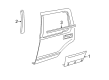 Lincoln Aviator Door Moldings Diagram - 2C5Z-7825556-BAPTM