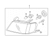 2005 Mercury Mariner Headlight Diagram - 5E6Z-13008-BA