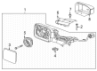 2022 Ford Bronco Mirror Cover Diagram - M2DZ-17D743-H
